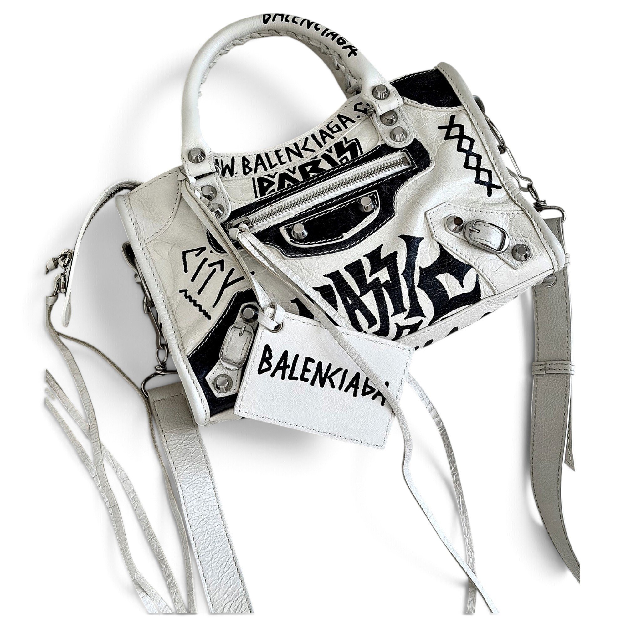 City leather handbag