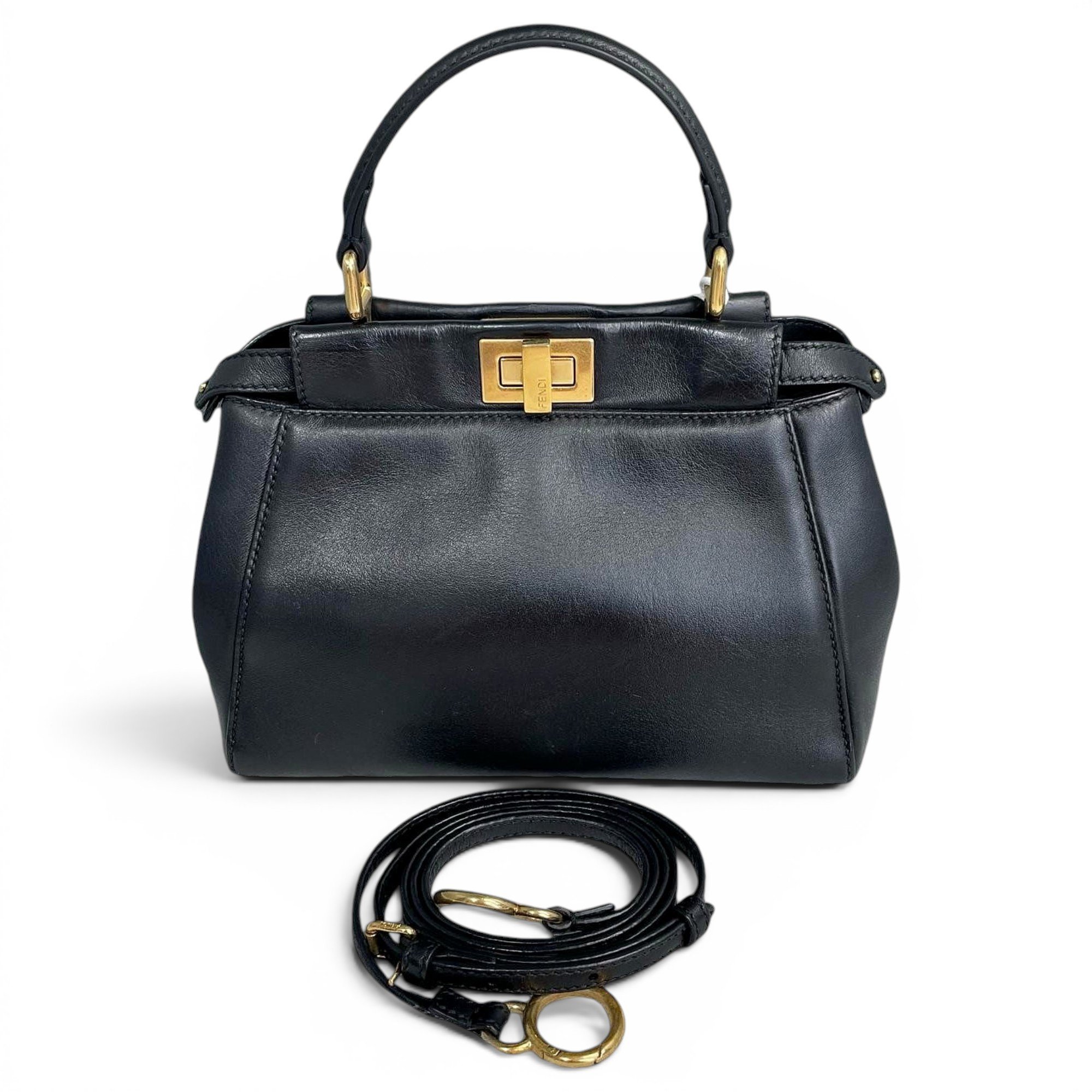 Peekaboo leather handbag