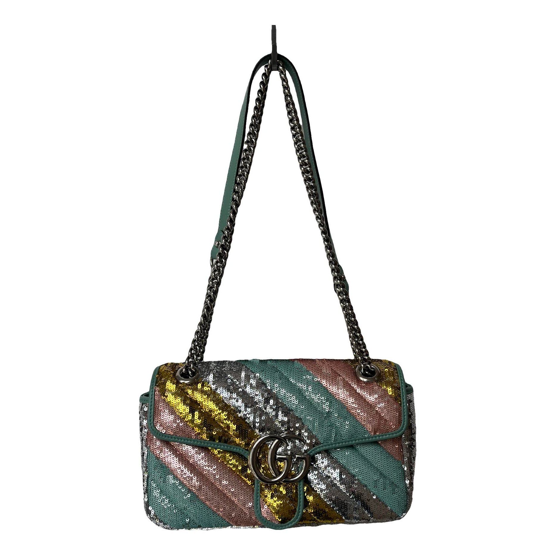GG Marmont Flap glitter crossbody bag