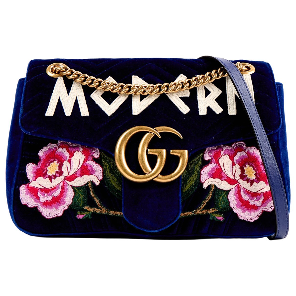 GG Marmont Flap velvet handbag