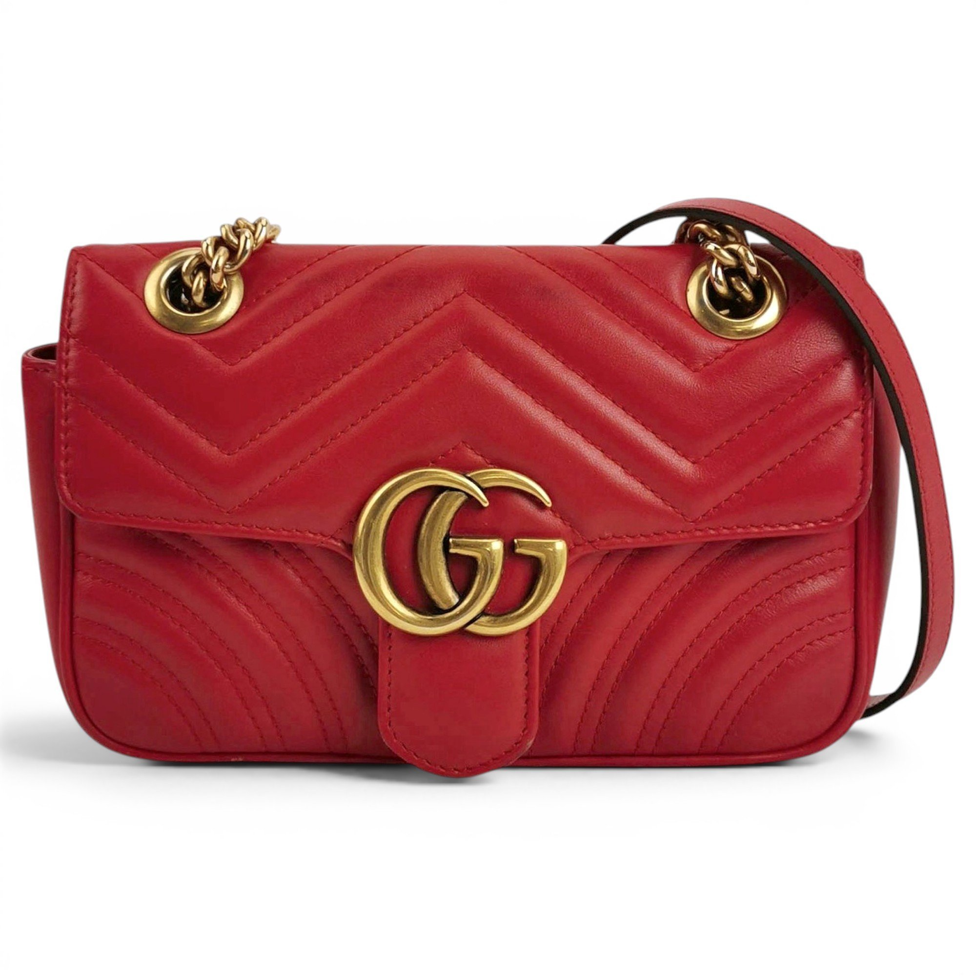 GG Marmont Flap leather crossbody bag