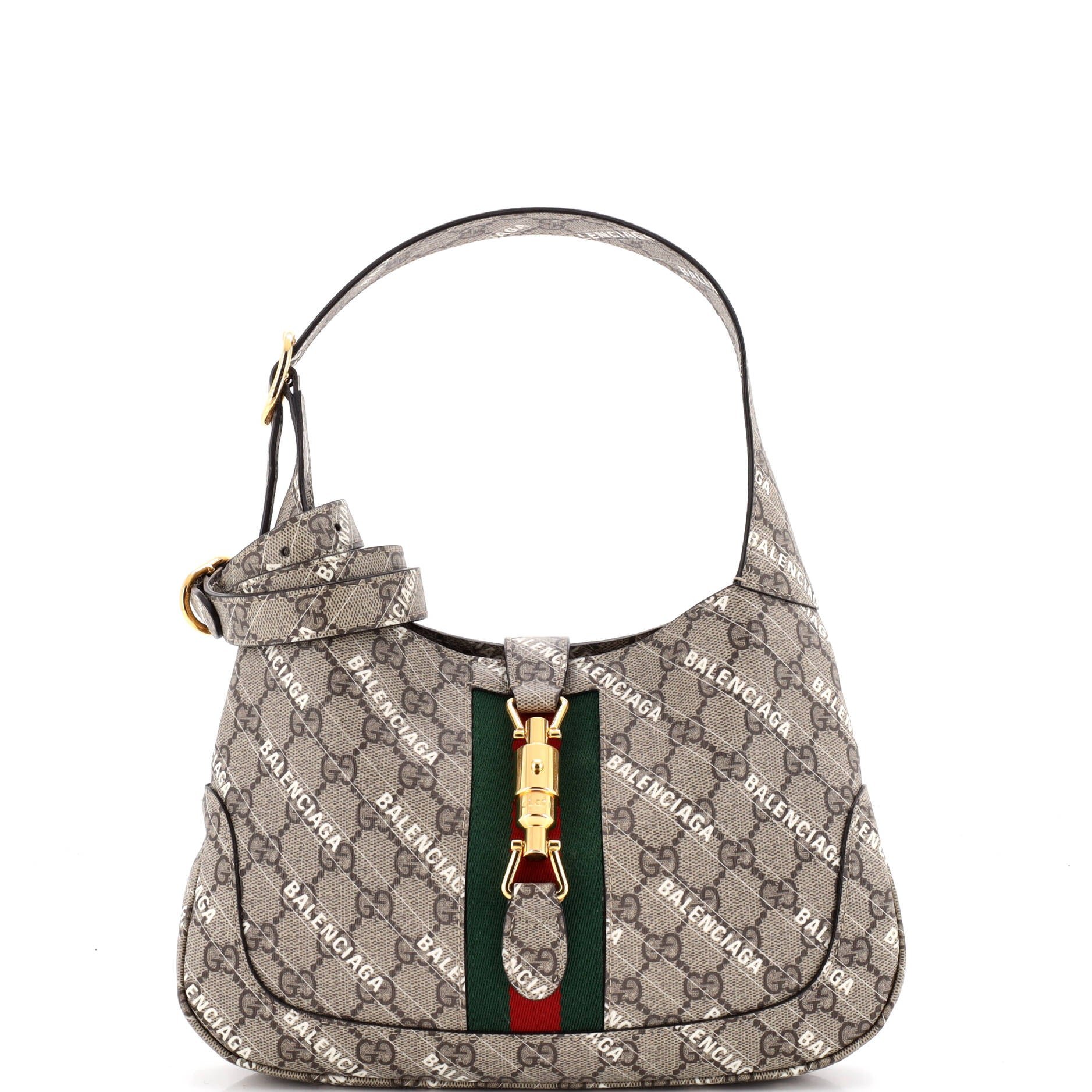 x Balenciaga The Hacker Project Jackie 1961 Hobo GG Coated Canvas Small