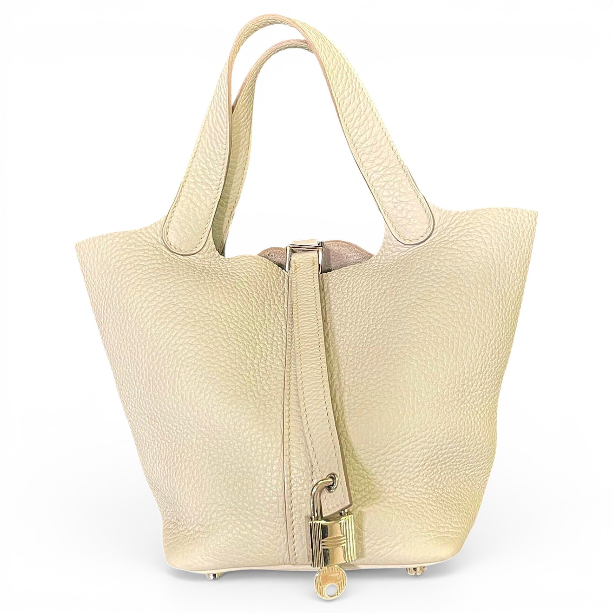 Picotin leather tote