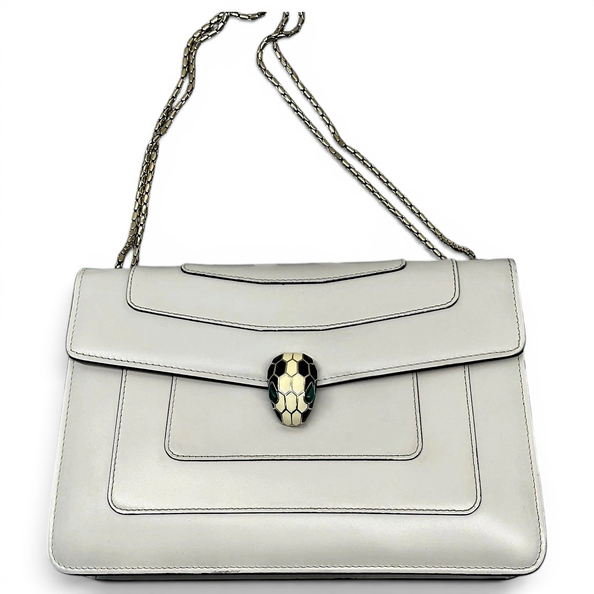Serpenti leather handbag