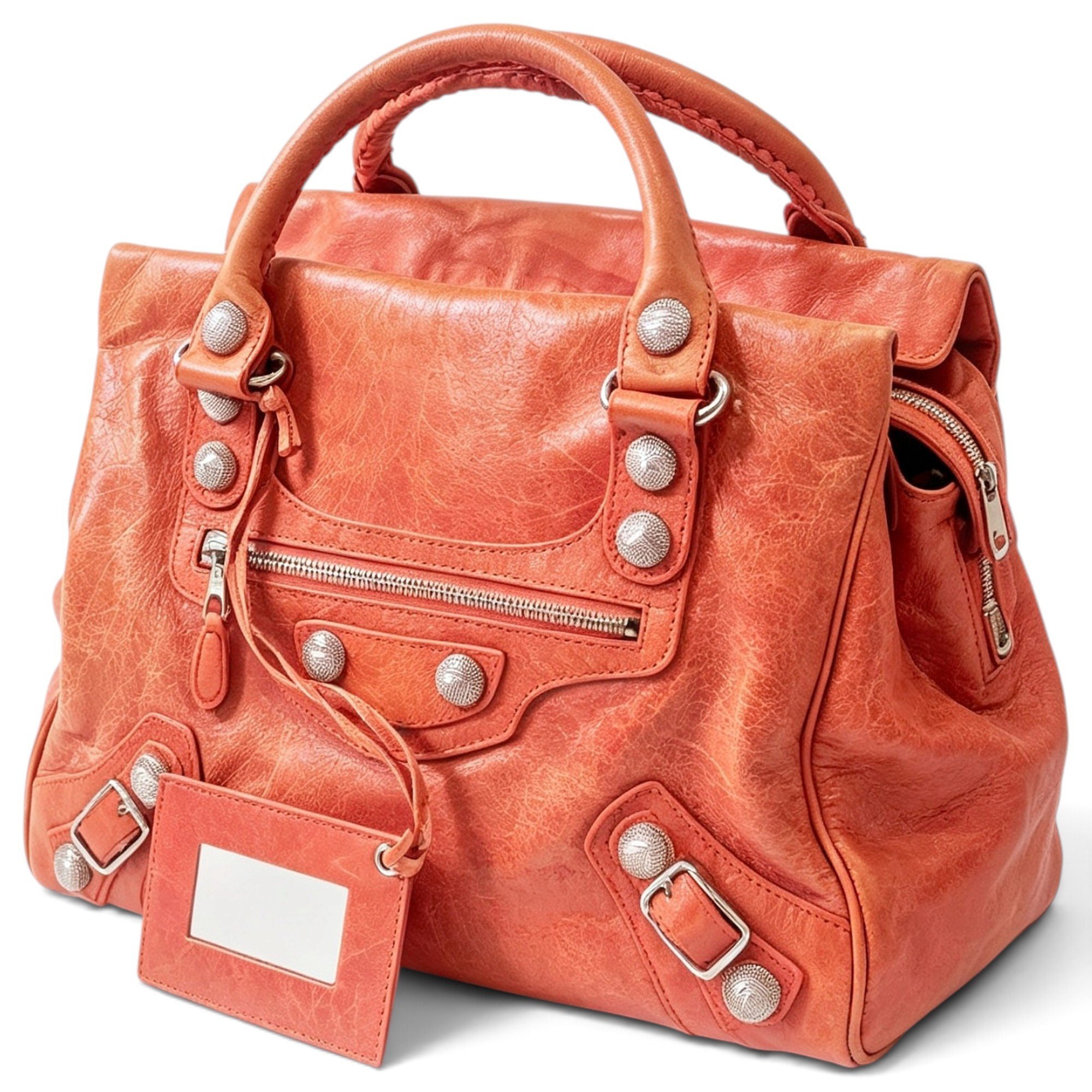 City leather tote