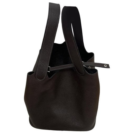 Picotin leather tote