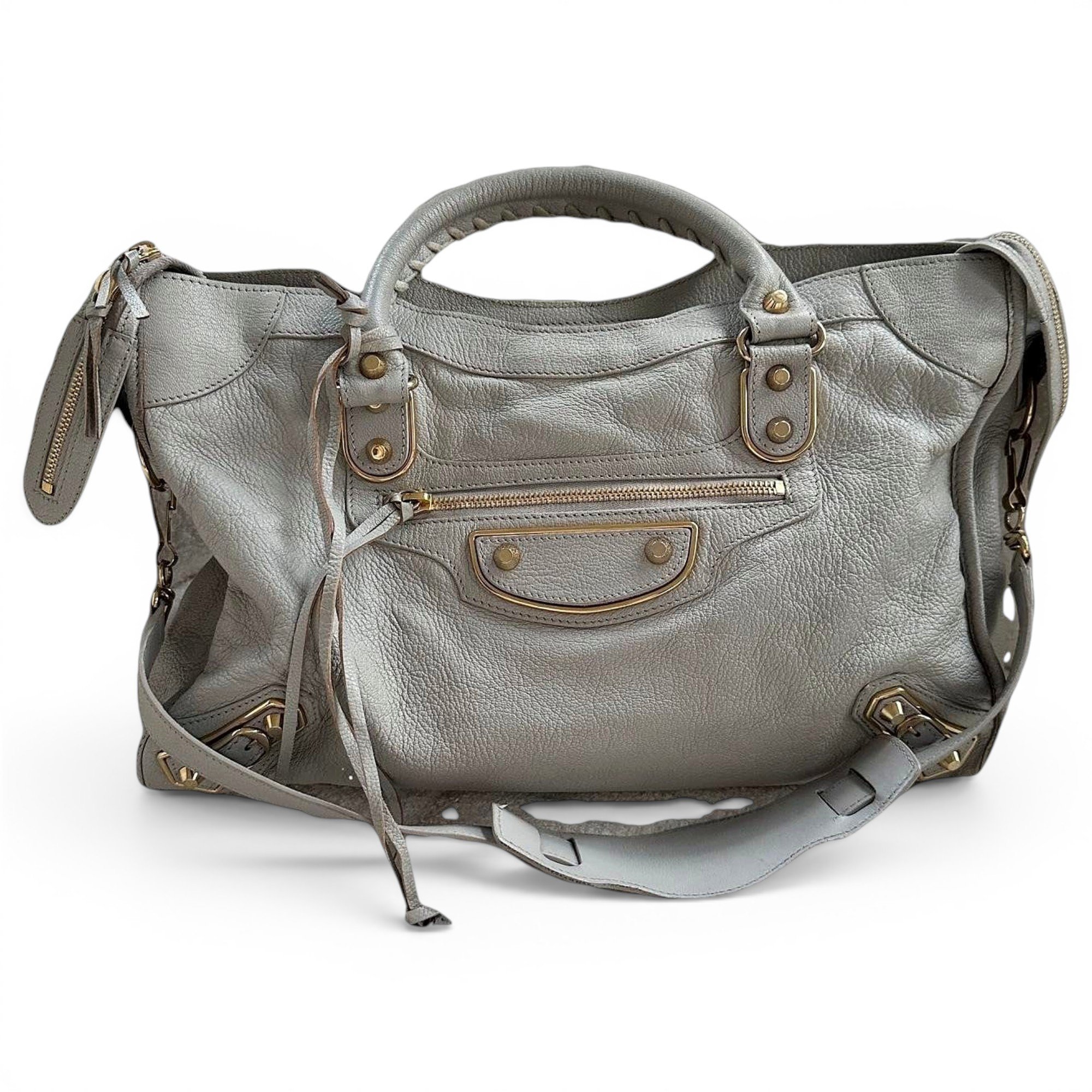Classic Metalic leather handbag