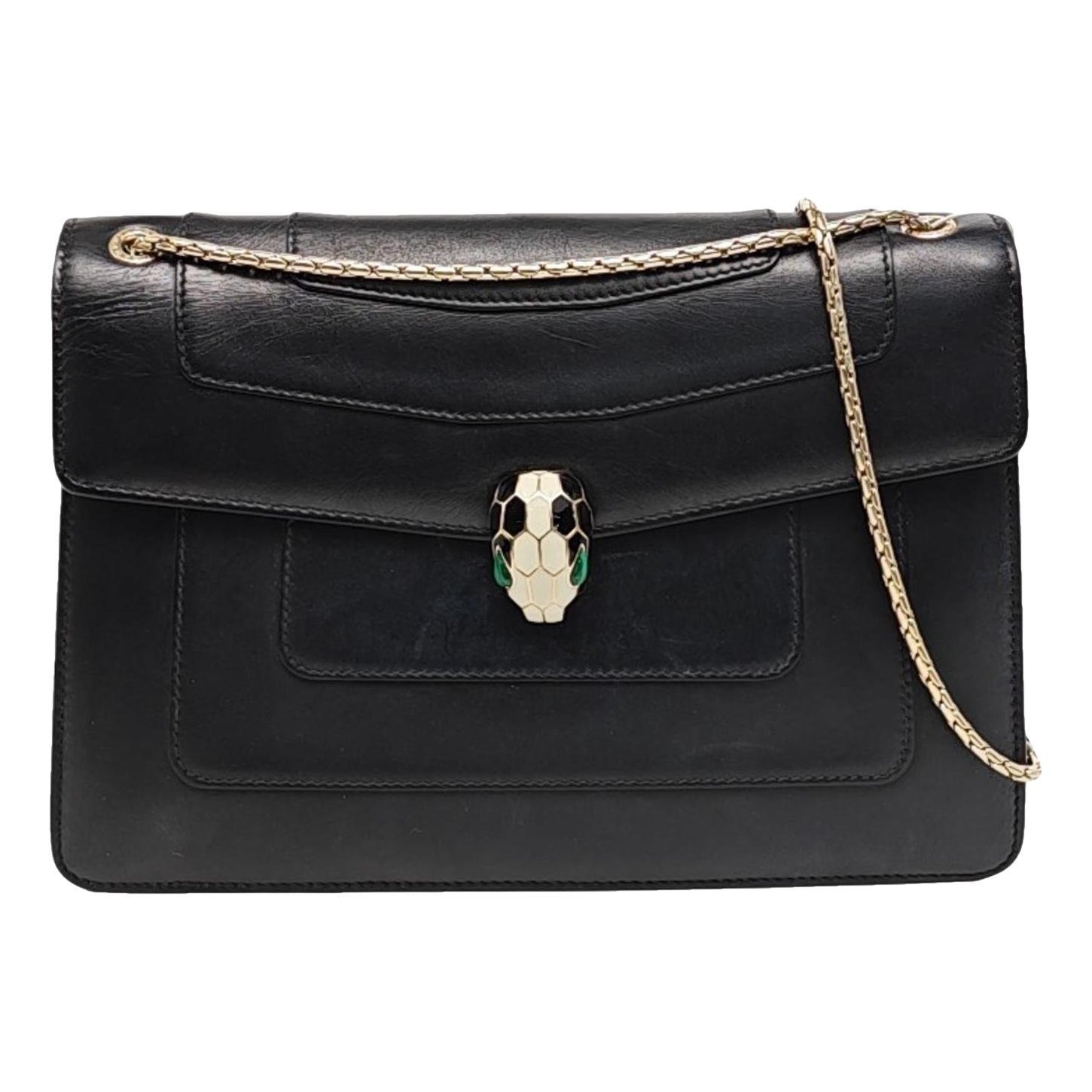 Serpenti leather handbag