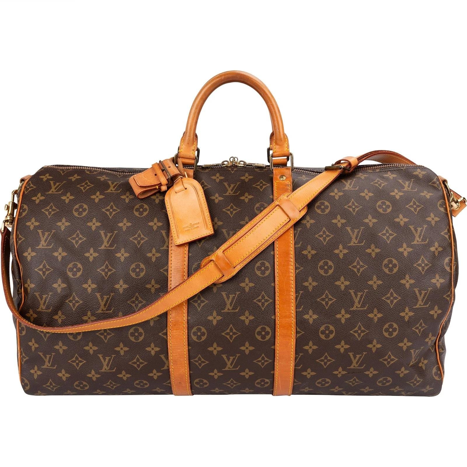 Keepall leather travel bag