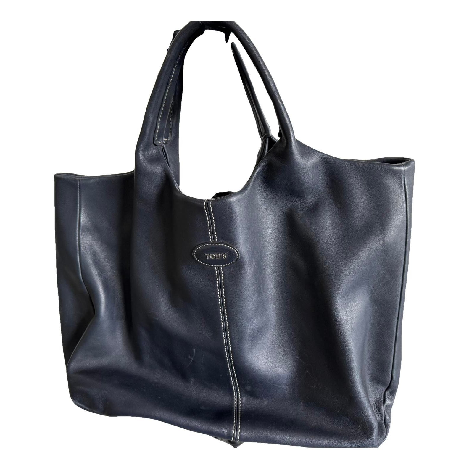 Shopping Media leather handbag