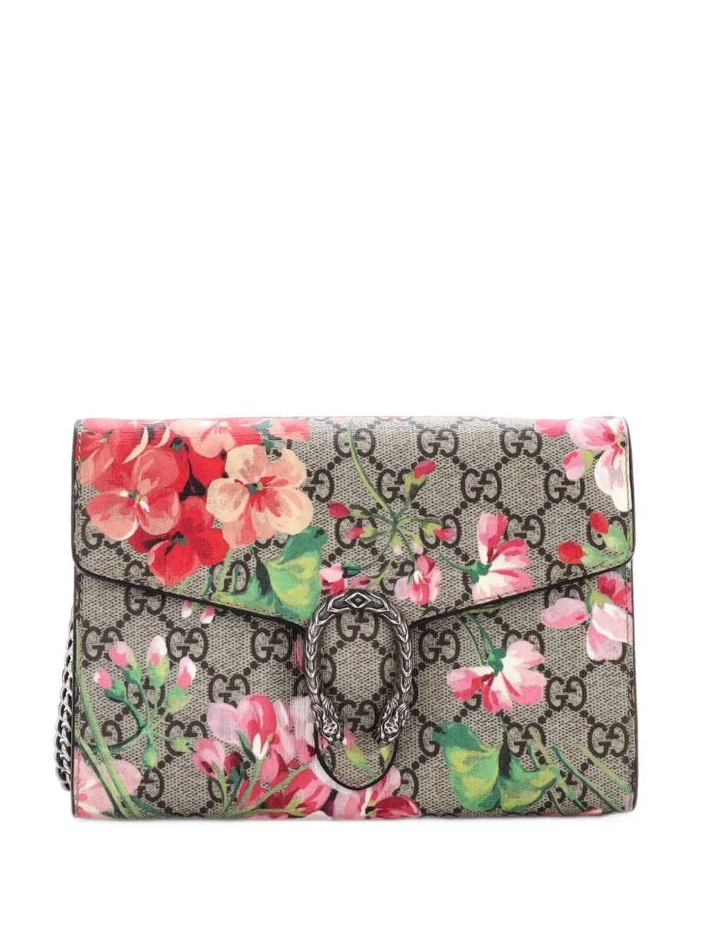 Dionysus Chain Wallet Blooms Print GG Coated Canvas Small crossbody bag