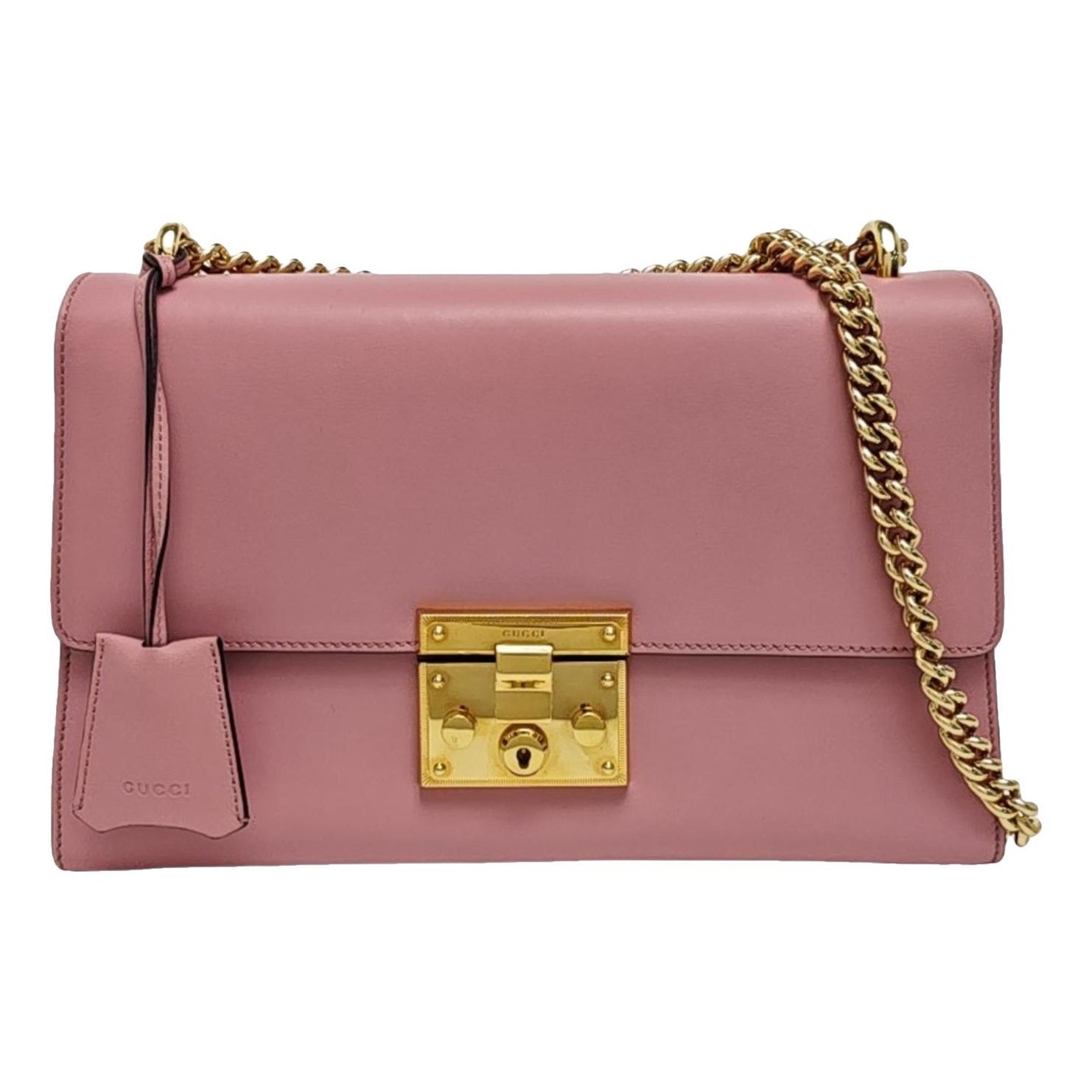 Padlock leather handbag