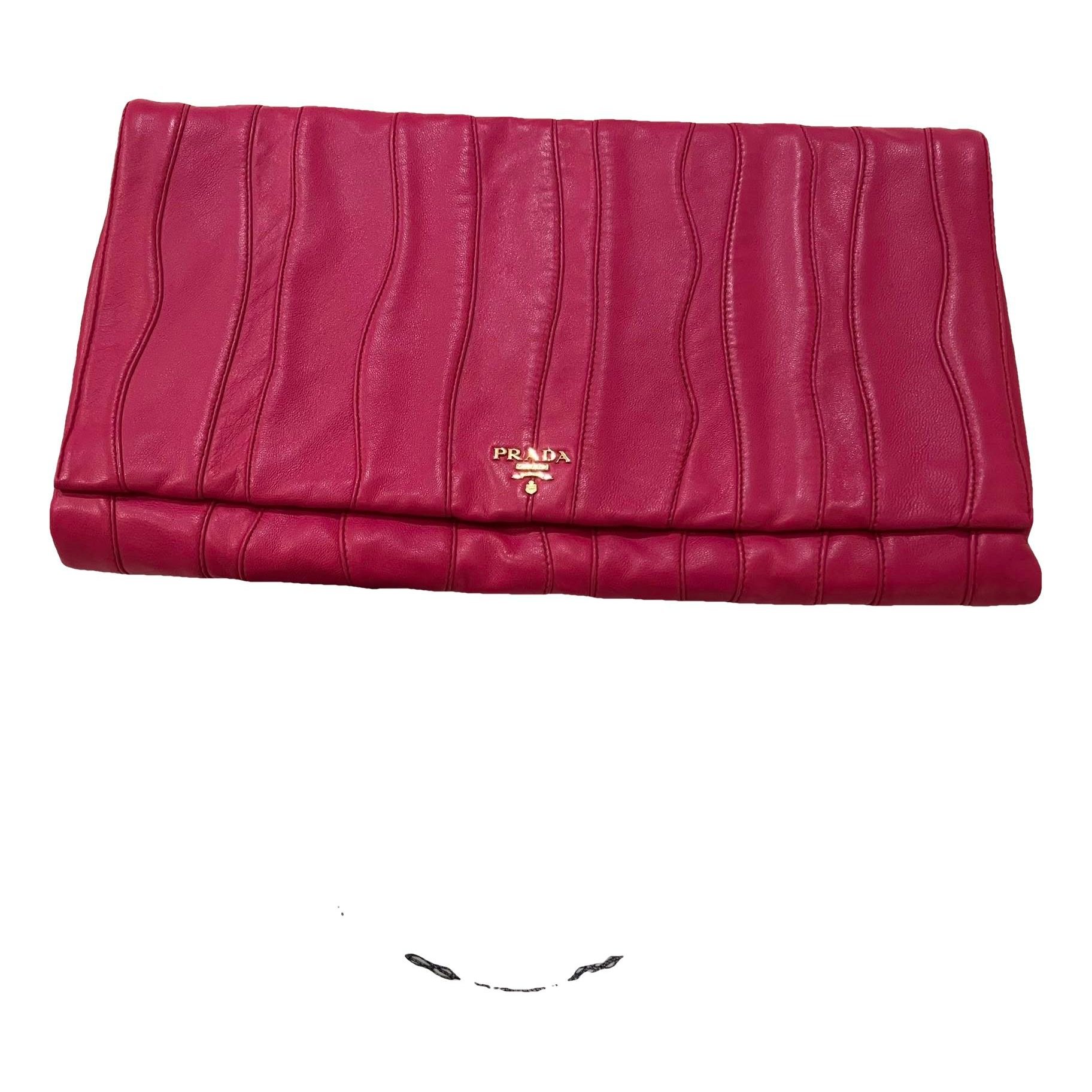 Leather clutch bag