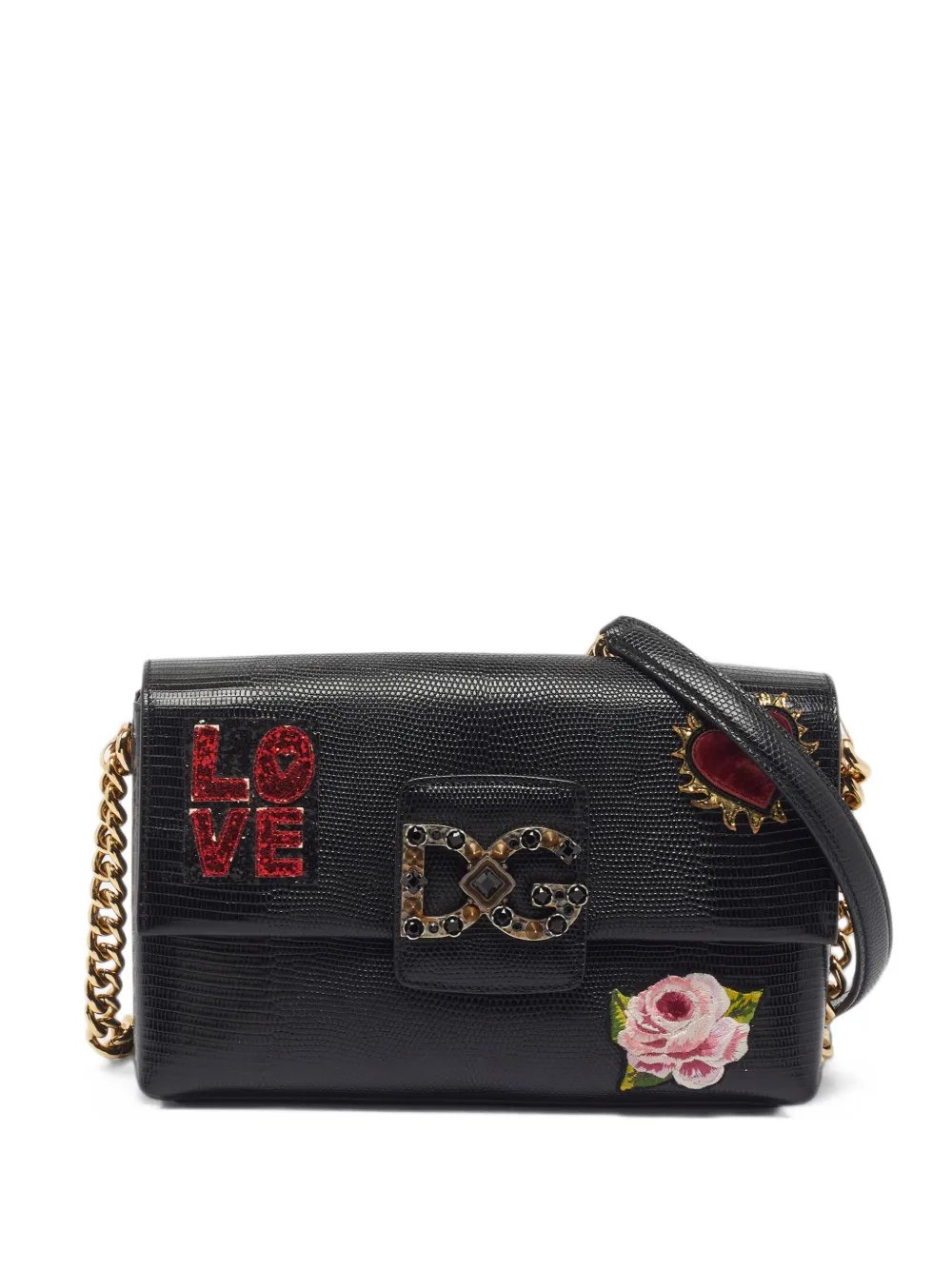 DG Millennials patch-embellished shoulder bag