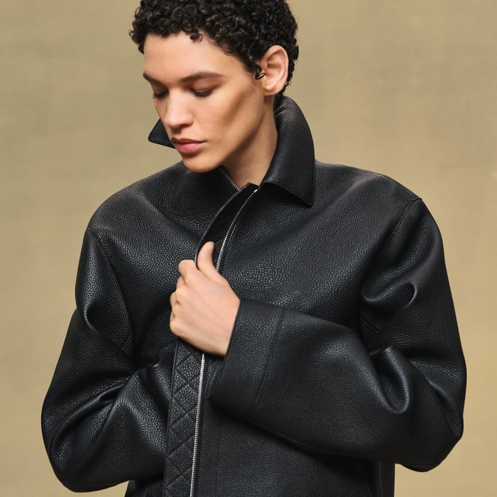 Noir Washed Deerskin Jacket
