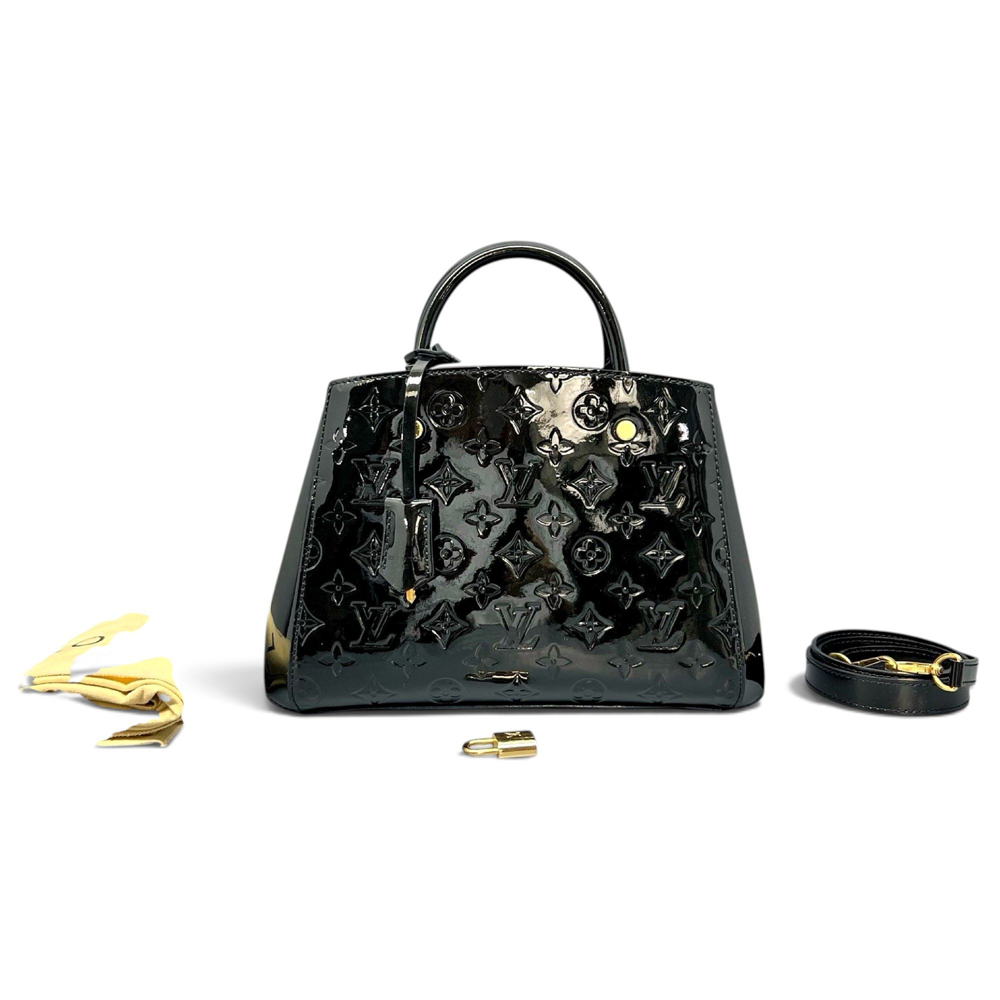 Montaigne patent leather handbag