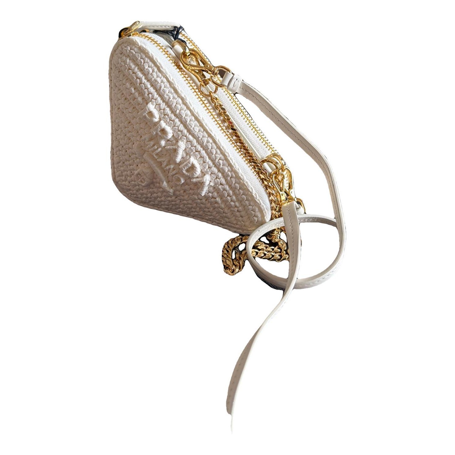 Triangle leather handbag