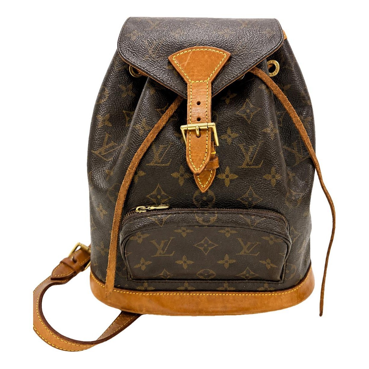 Montsouris Vintage leather backpack