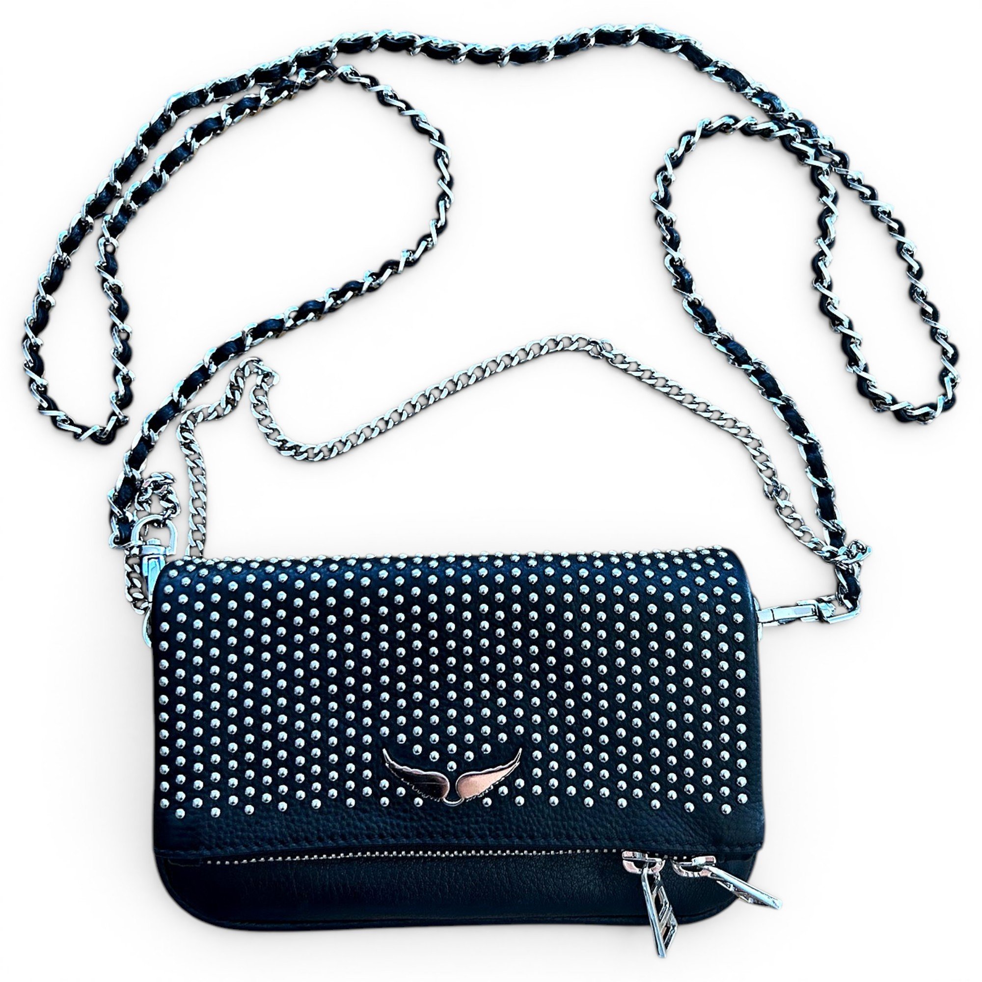 Rock leather crossbody bag