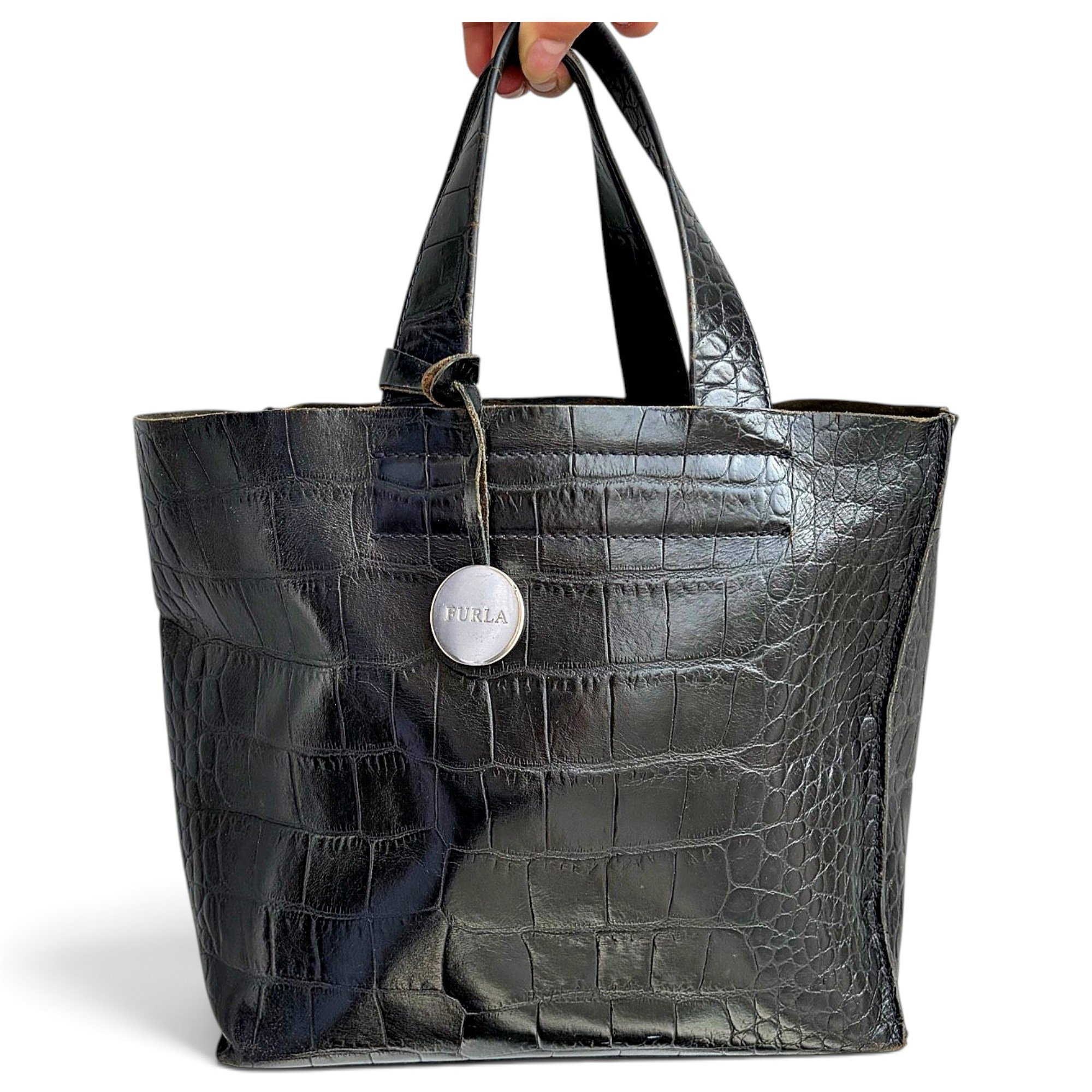 Leather tote