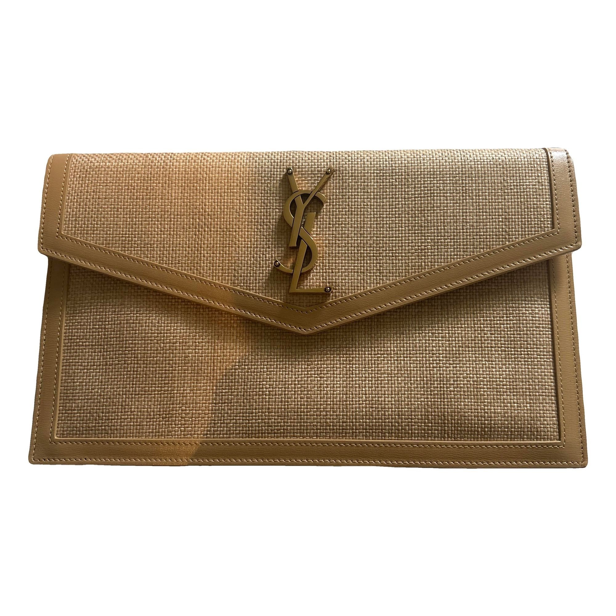 Leather clutch bag