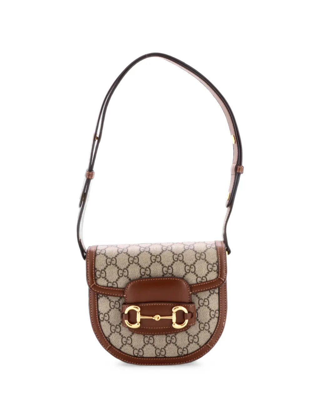 Horsebit 1955 Rounded Shoulder Bag GG Coated Canvas and Leather Mini crossbody bag