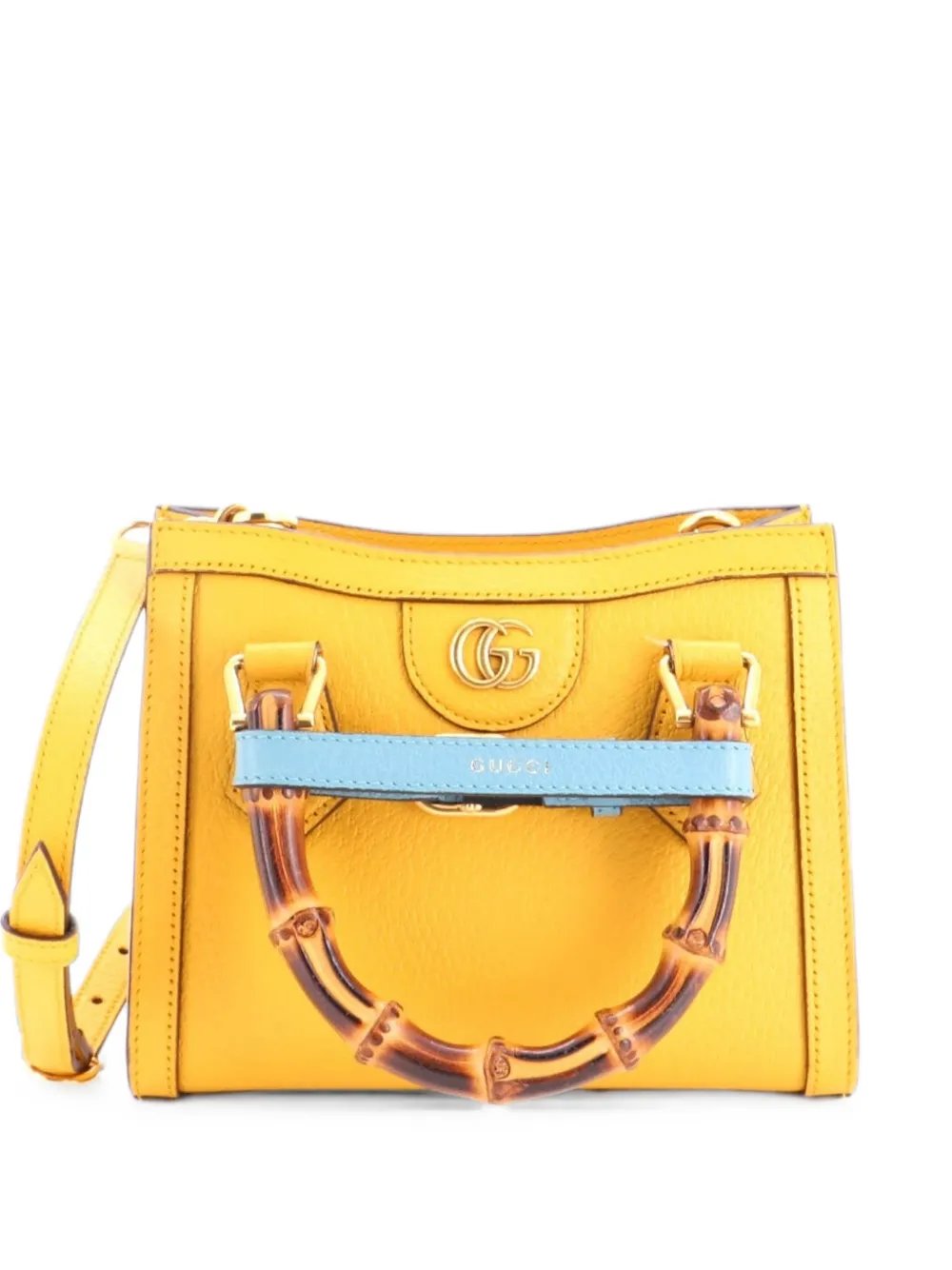 Diana NM Bamboo Handle Tote Leather Mini crossbody bag