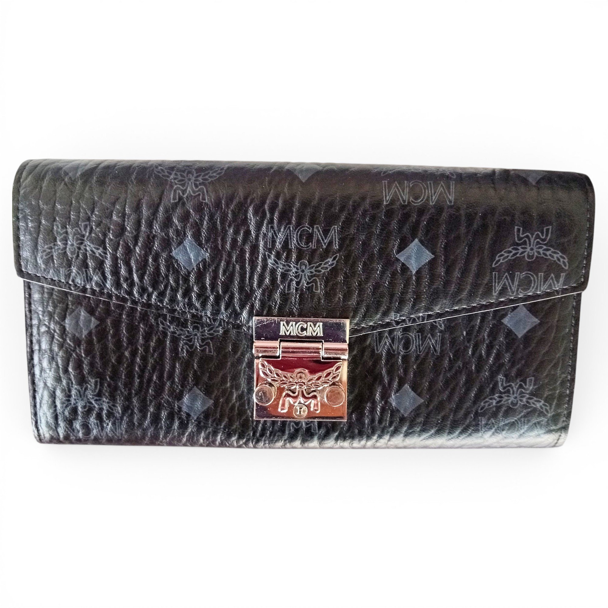 Leather clutch bag