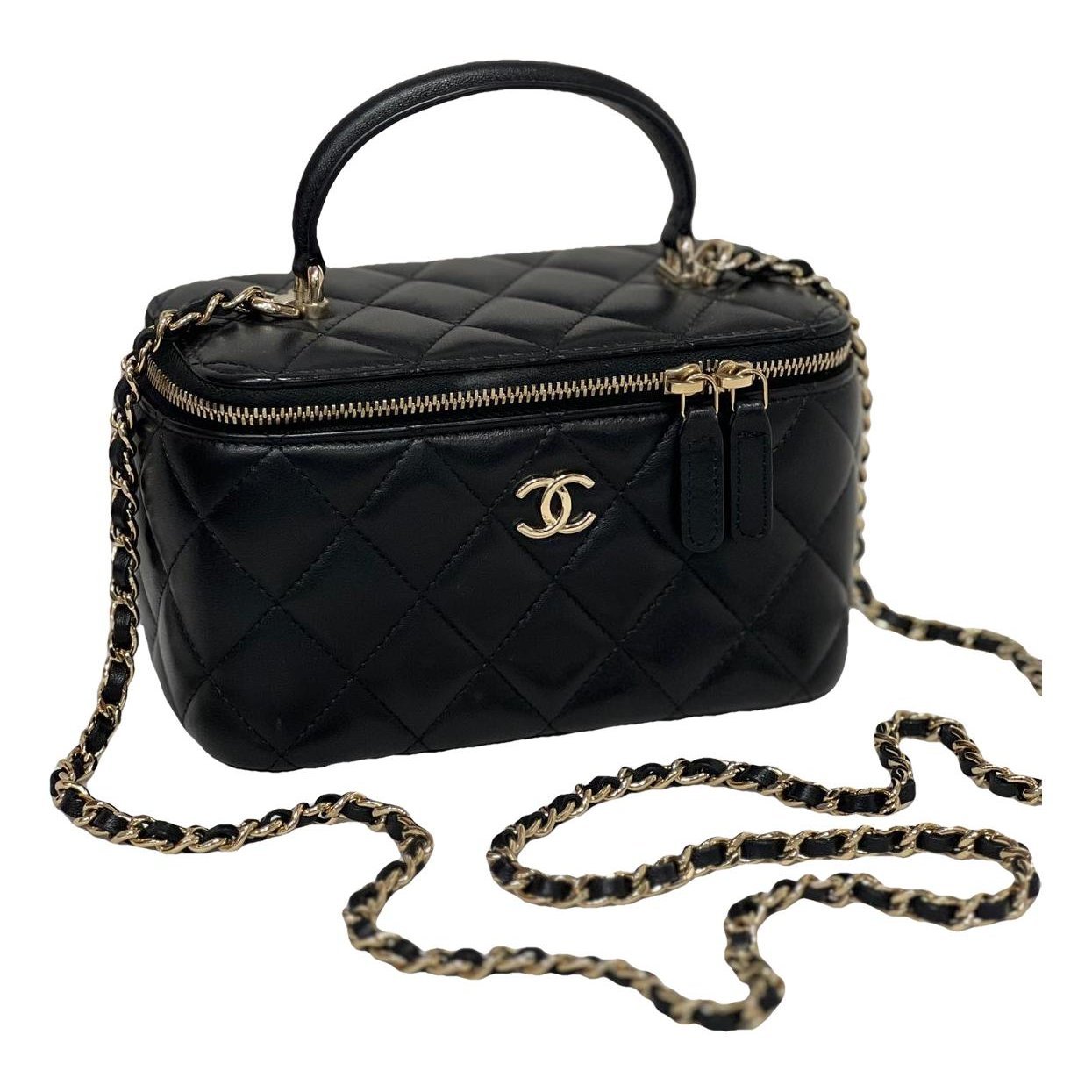 Trendy CC Vanity leather handbag