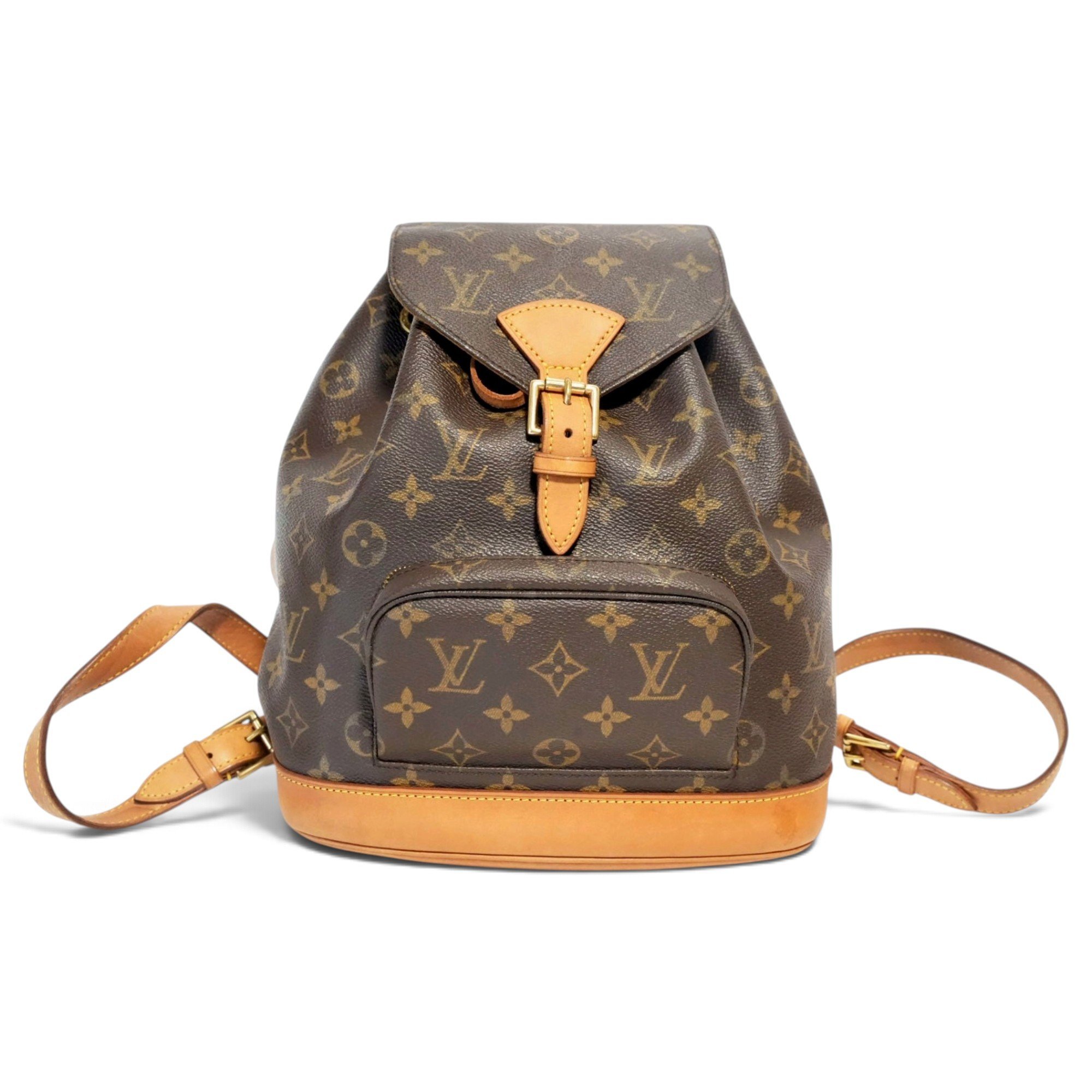 Montsouris Vintage leather backpack