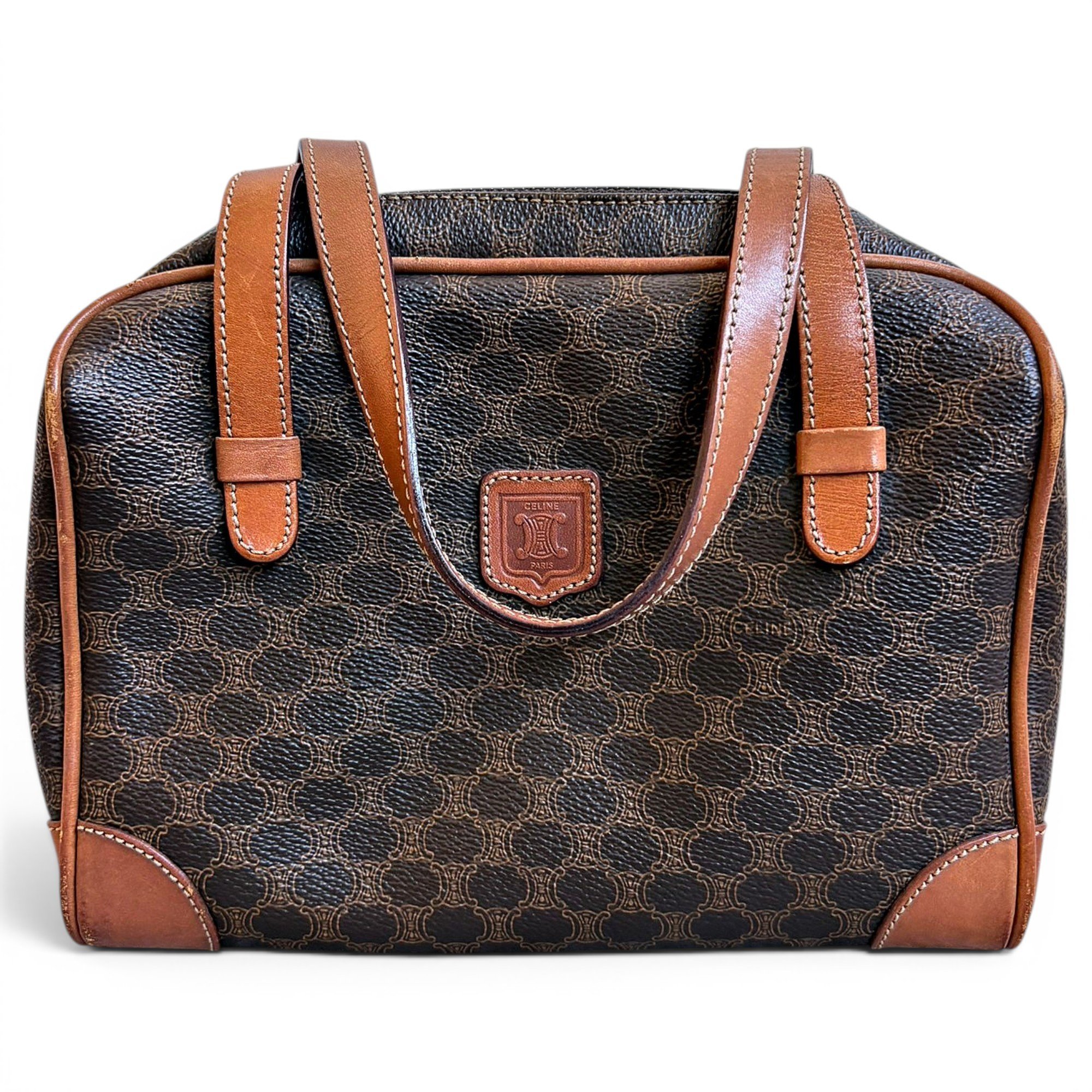 Leather bowling bag