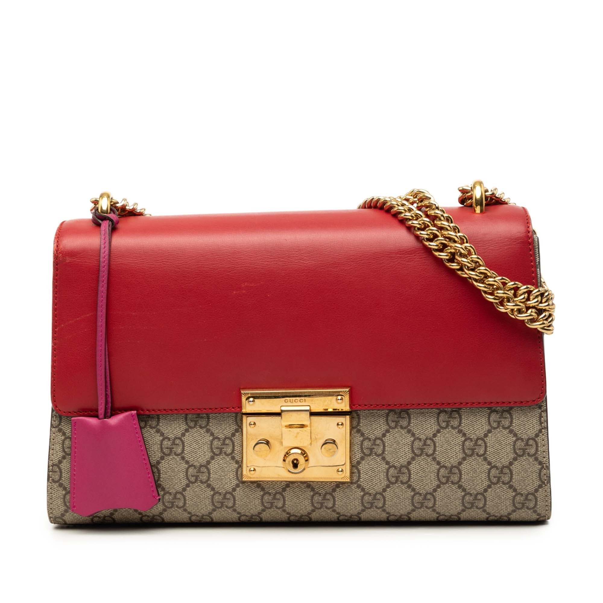 Padlock leather handbag