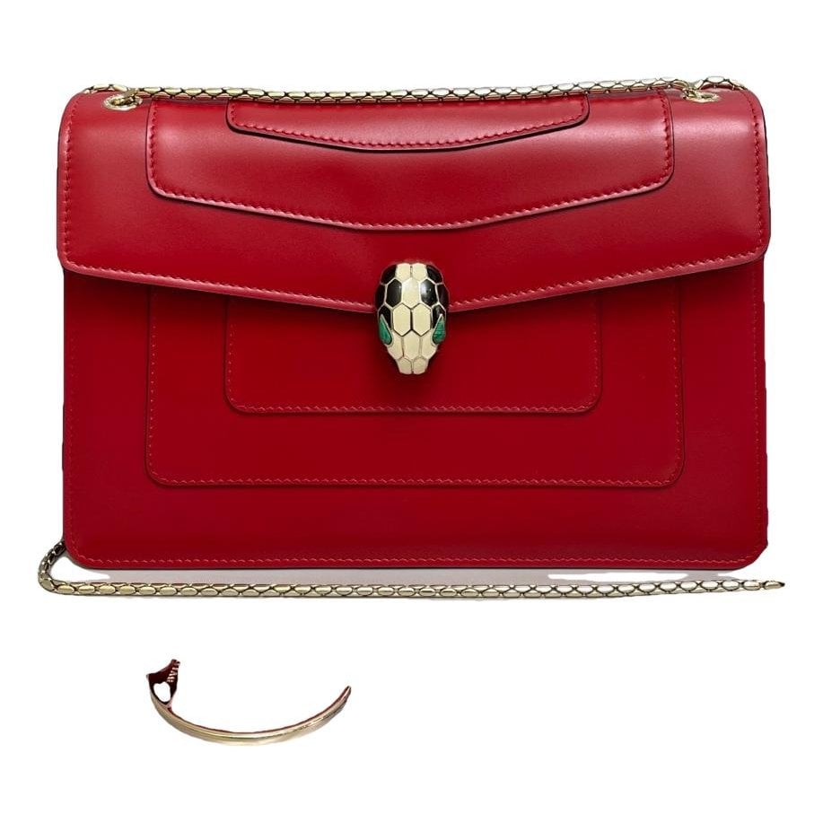 Serpenti leather handbag