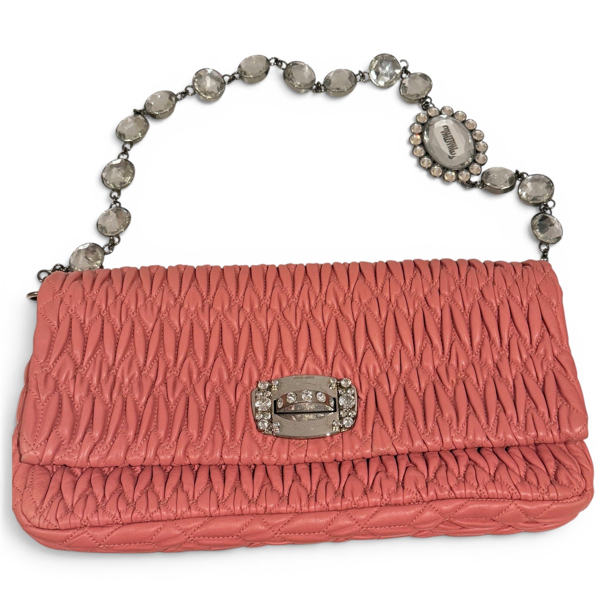 Matelassé leather handbag