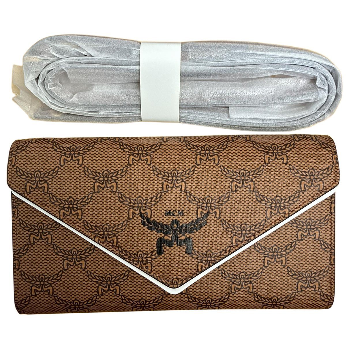 Leather clutch bag