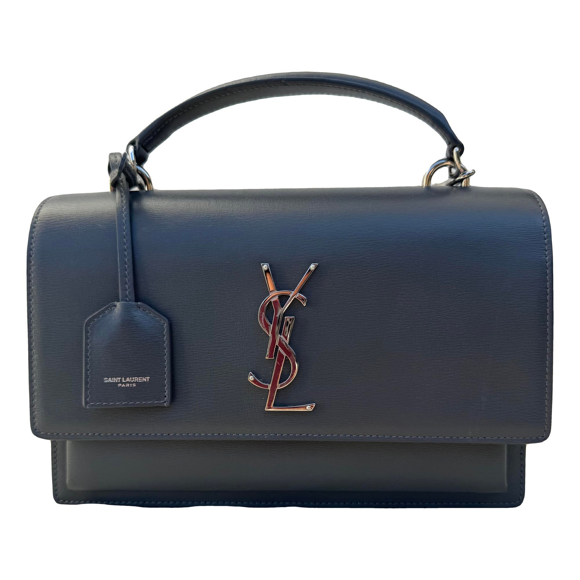 Leather clutch bag