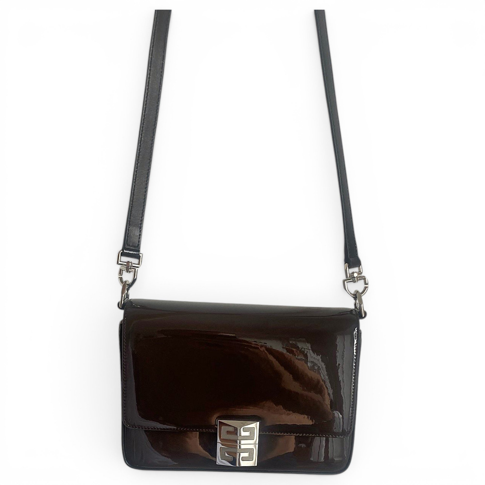 4G patent leather handbag