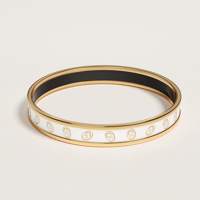 Orfèvre Jaune or Blanc Funny Ice Cream Bangle