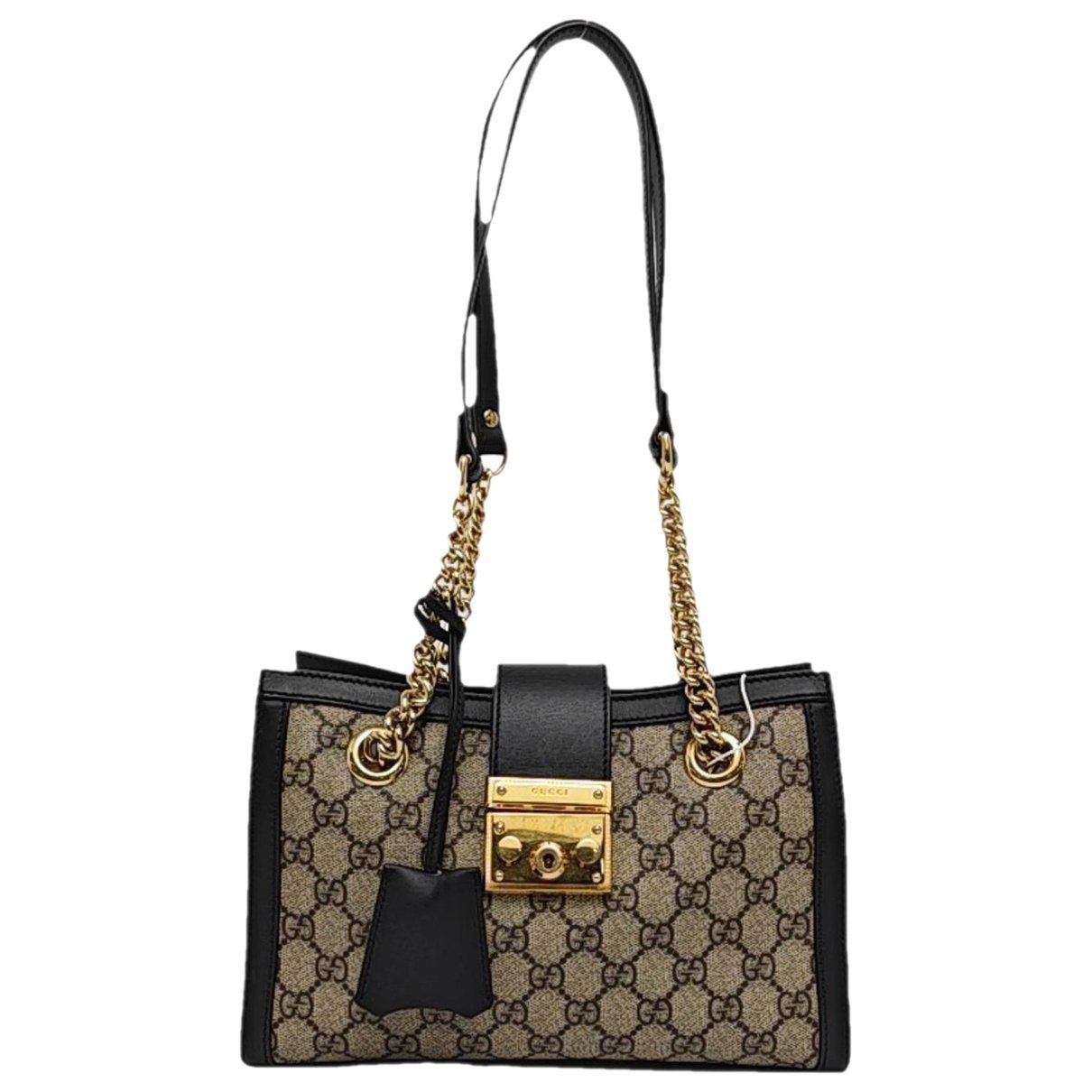 Padlock leather handbag