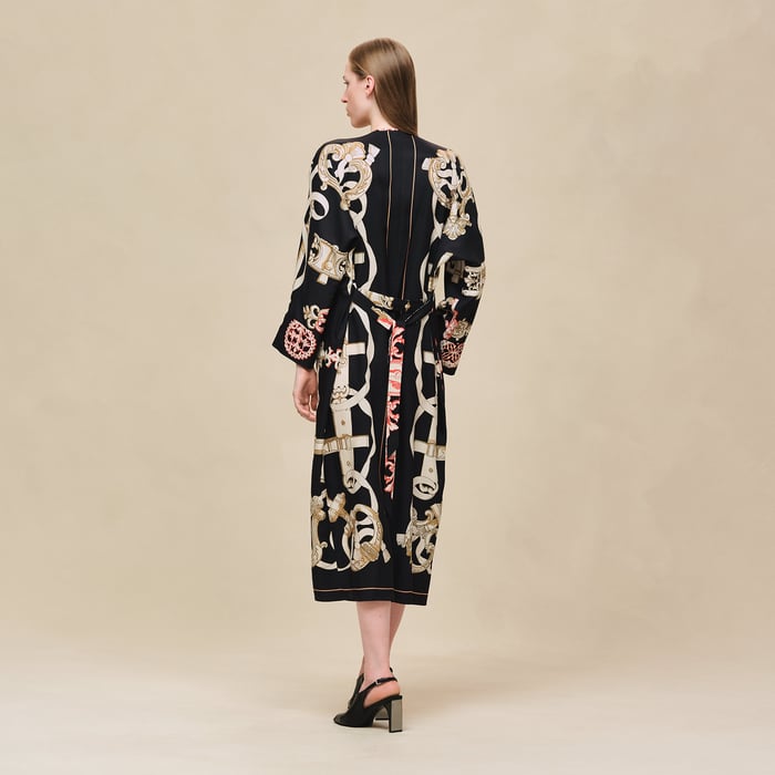 Noir "Ferronnerie Remix" Caftan