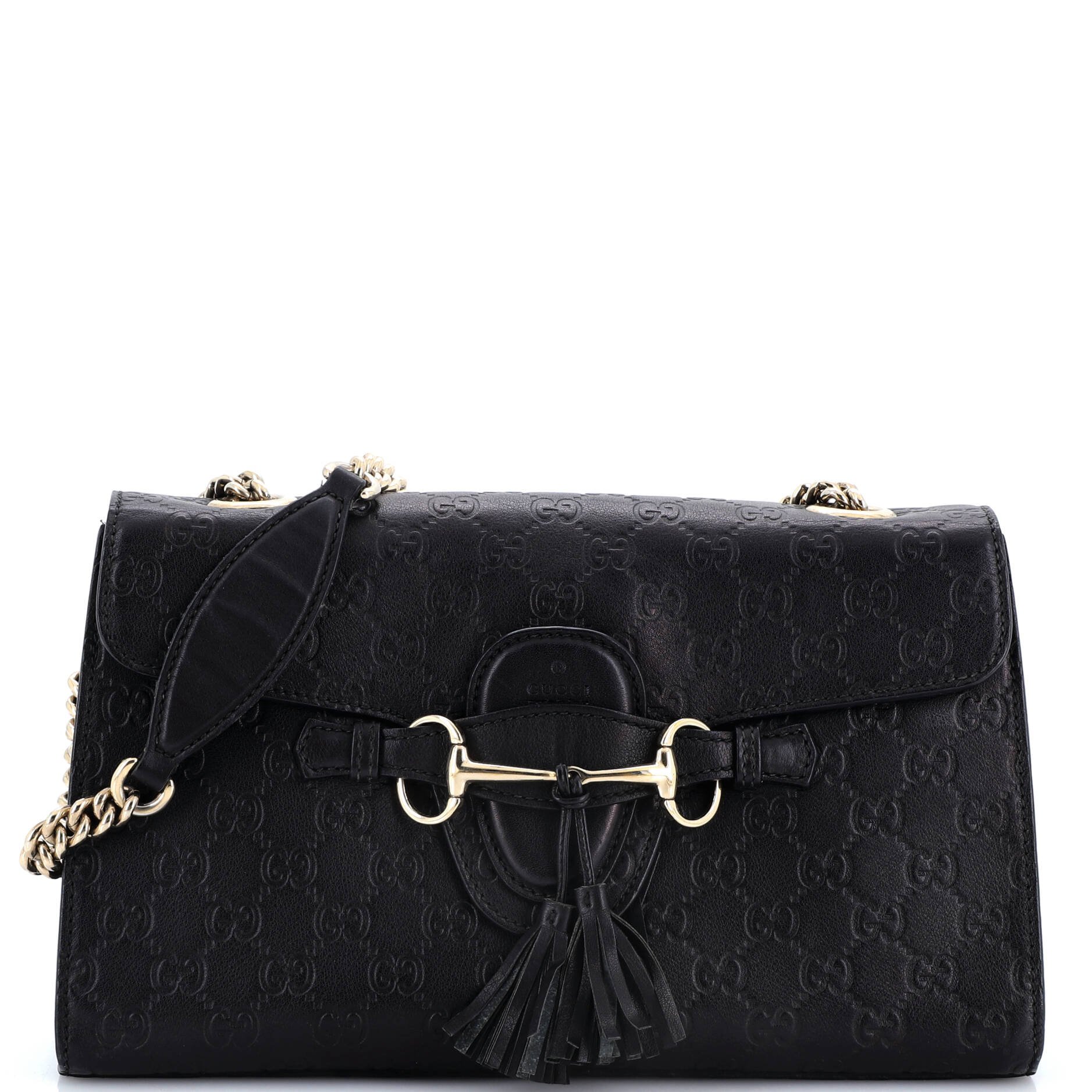 Emily Chain Flap Bag Guccissima Leather Medium