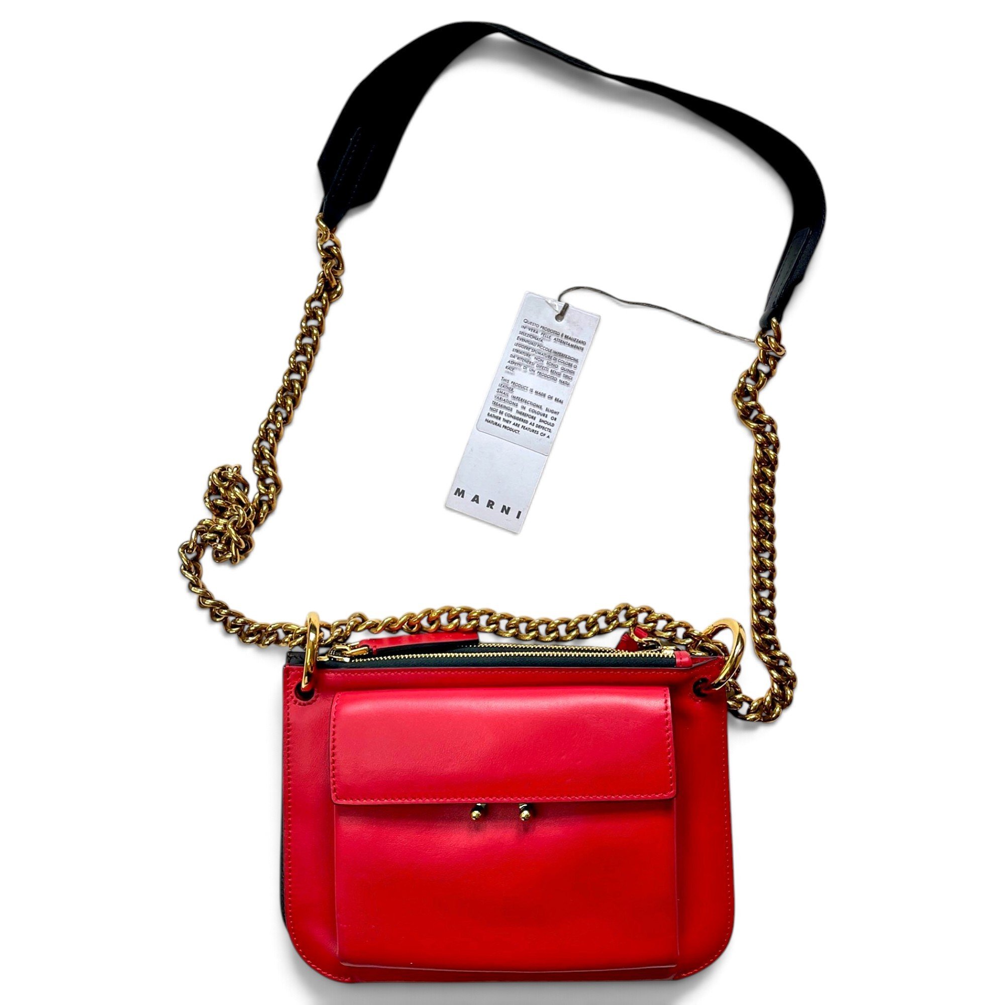 Marni Trunk leather crossbody bag
