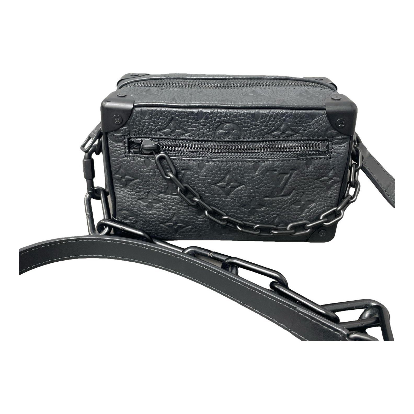 Side Trunk leather handbag