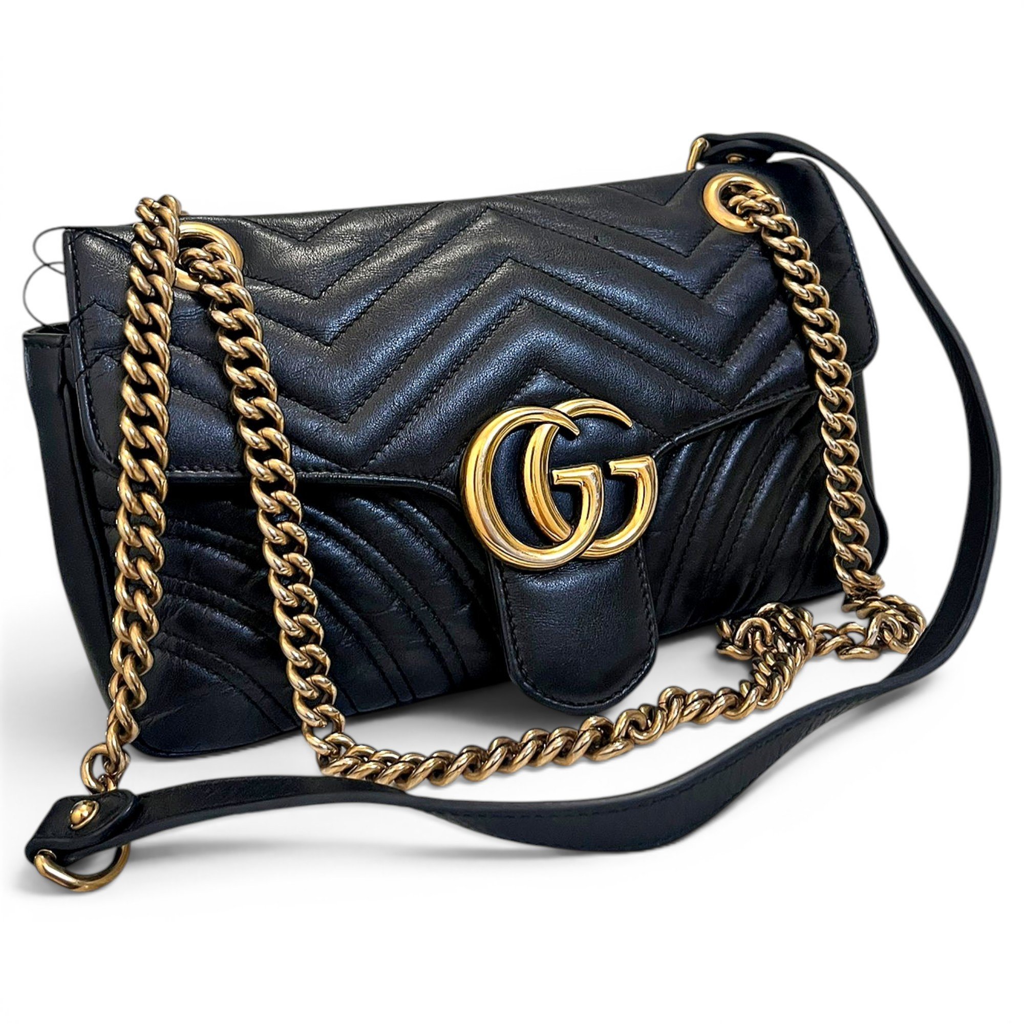 GG Marmont Flap leather crossbody bag