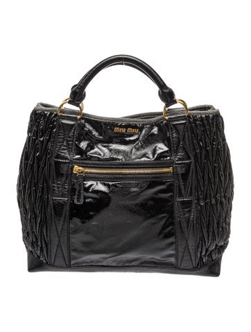 Patent Leather Top Handle Bag