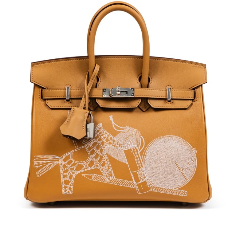Hermes Limited Edition Biscuit Swift In and Out Birkin 25 Palladium Hardware, 2024