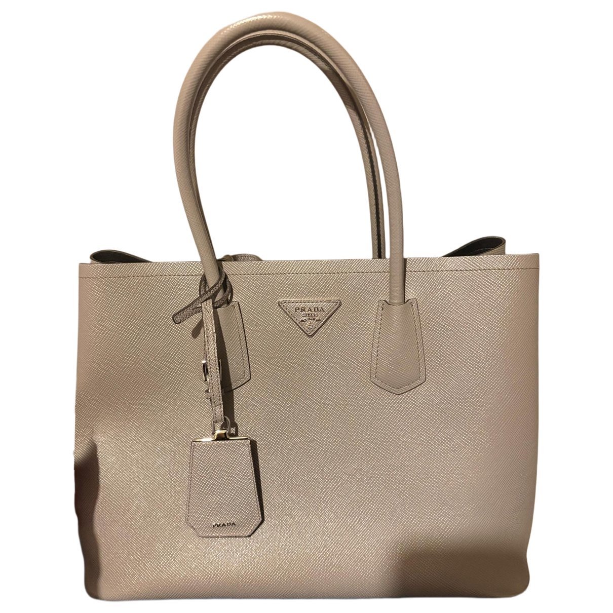 Double leather tote
