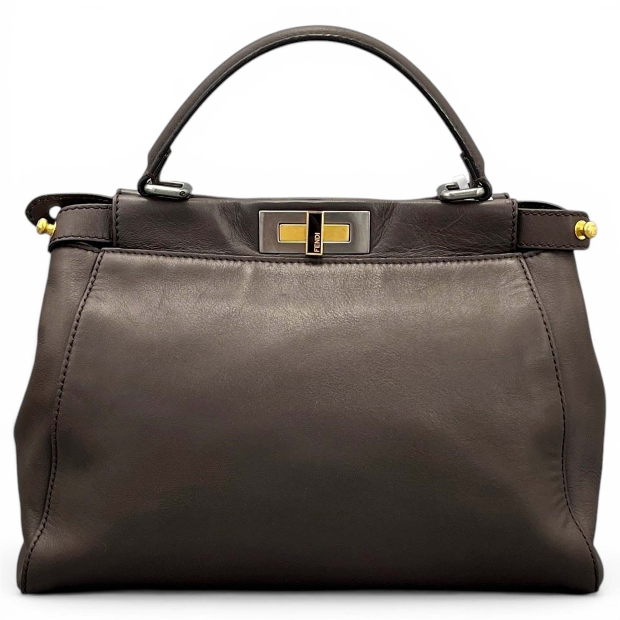 Peekaboo leather handbag