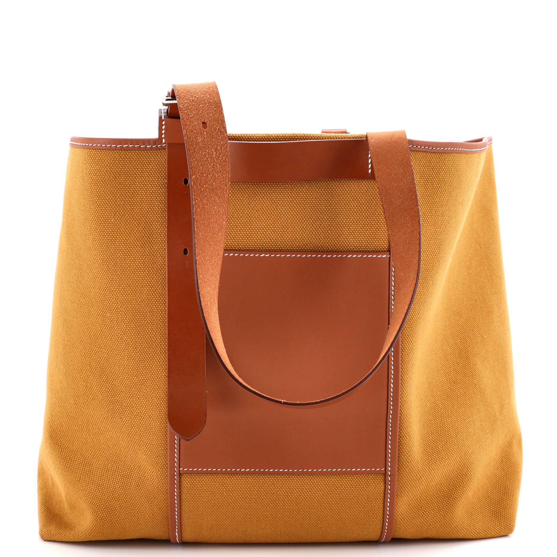 Hermes Etriviere Pocket Tote Toile and Leather 35