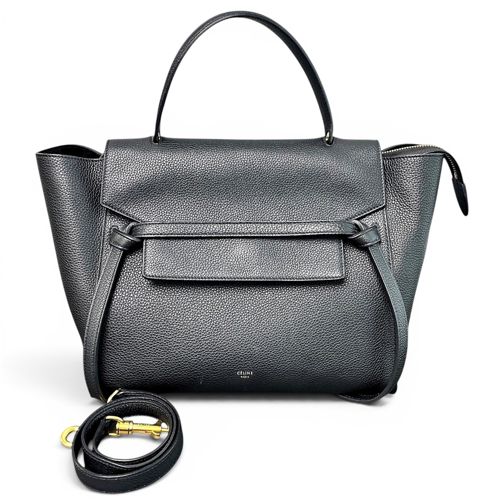 Belt leather handbag